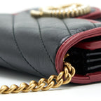 GUCCI GG MARMONT WALLET ON CHAIN BLACK GHW