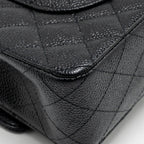 CHANEL MEDIUM CLASSIC DOUBLE FLAP BAG CAVIAR BLACK GHW