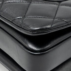 Chanel Top Handle Trendy CC Flap Bag Lambskin Black LGHW (Microchip)
