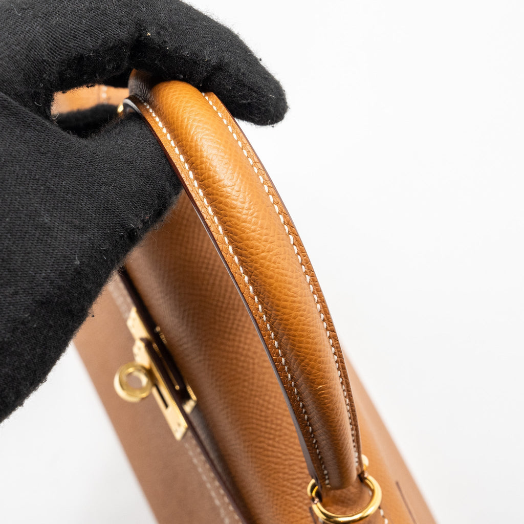 HERMES KELLY 25 SELLIER EPSOM GOLD GHW