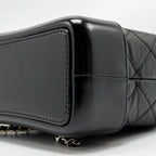 CHANEL SMALL GABRIELLE BACKPACK CALFSKIN BLACK MULTICOLOUR HARDWARE (MICROCHIP)