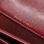 CHANEL CLASSIC FLAP CARD HOLDER LAMBSKIN BURGUNDY GHW