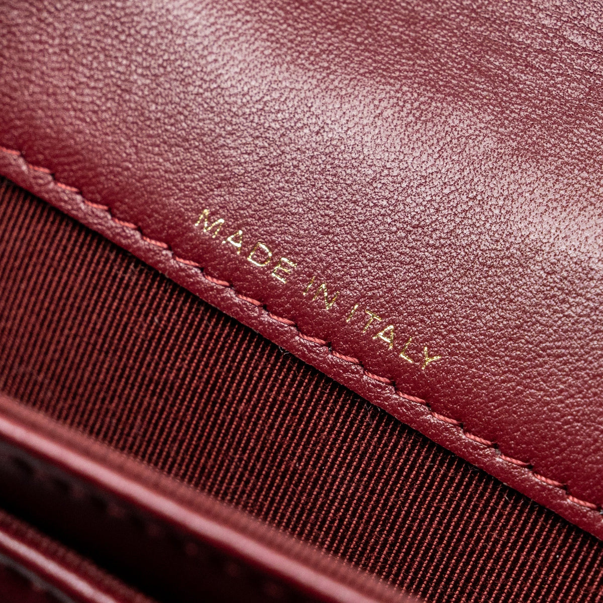 CHANEL CLASSIC FLAP CARD HOLDER LAMBSKIN BURGUNDY GHW