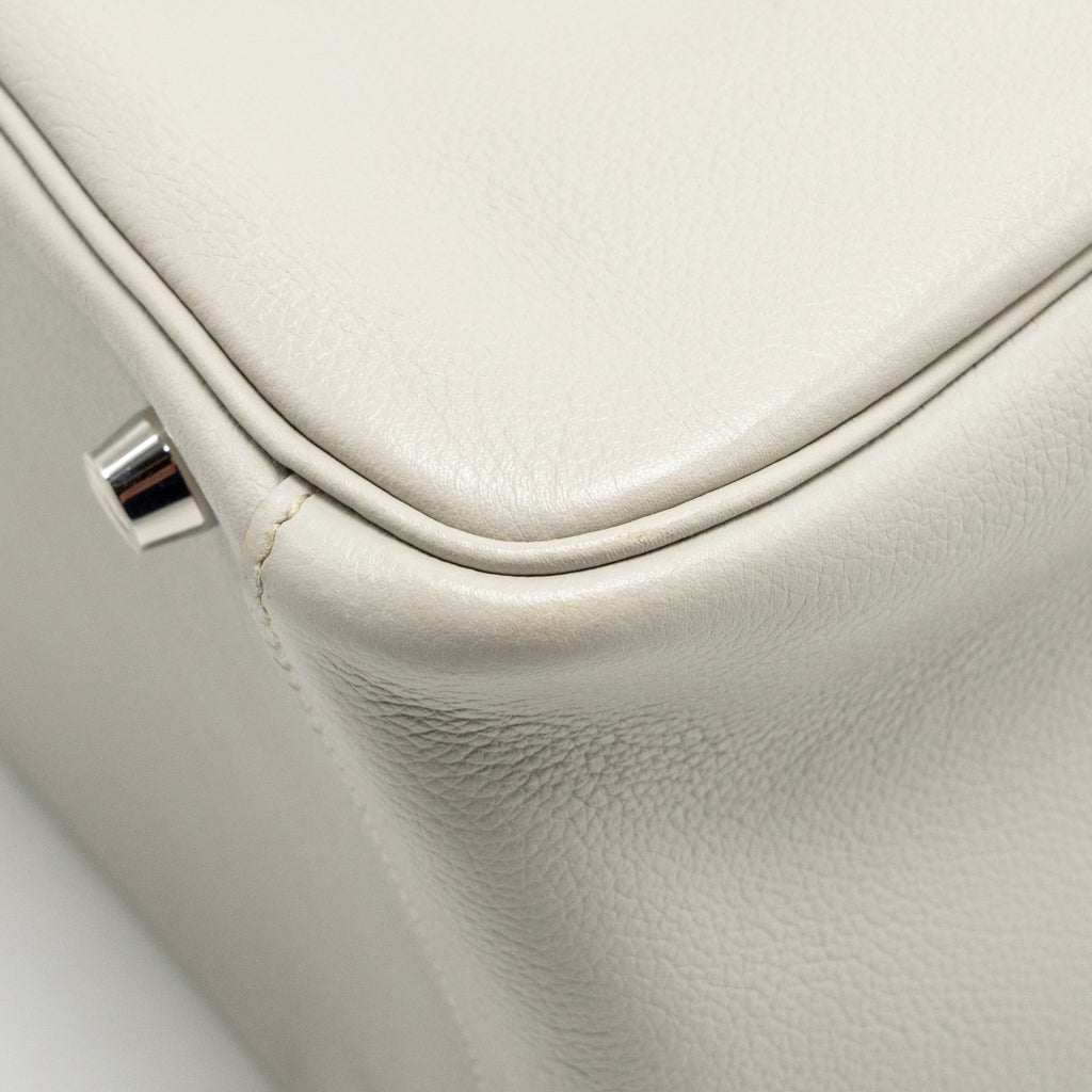 Hermes Lindy 30 Evercolor Gris Pearl SHW