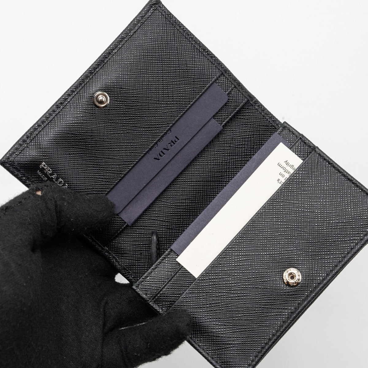 PRADA SAFFIANO WALLET CALFSKIN BLACK SHW