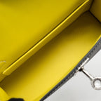 HERMES MINI KELLY II SPECIAL ORDER EPSOM BLACK/LIME SHW