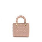 DIOR SMALL LADY DIOR LAMBSKIN LIGHT PINK LGHW