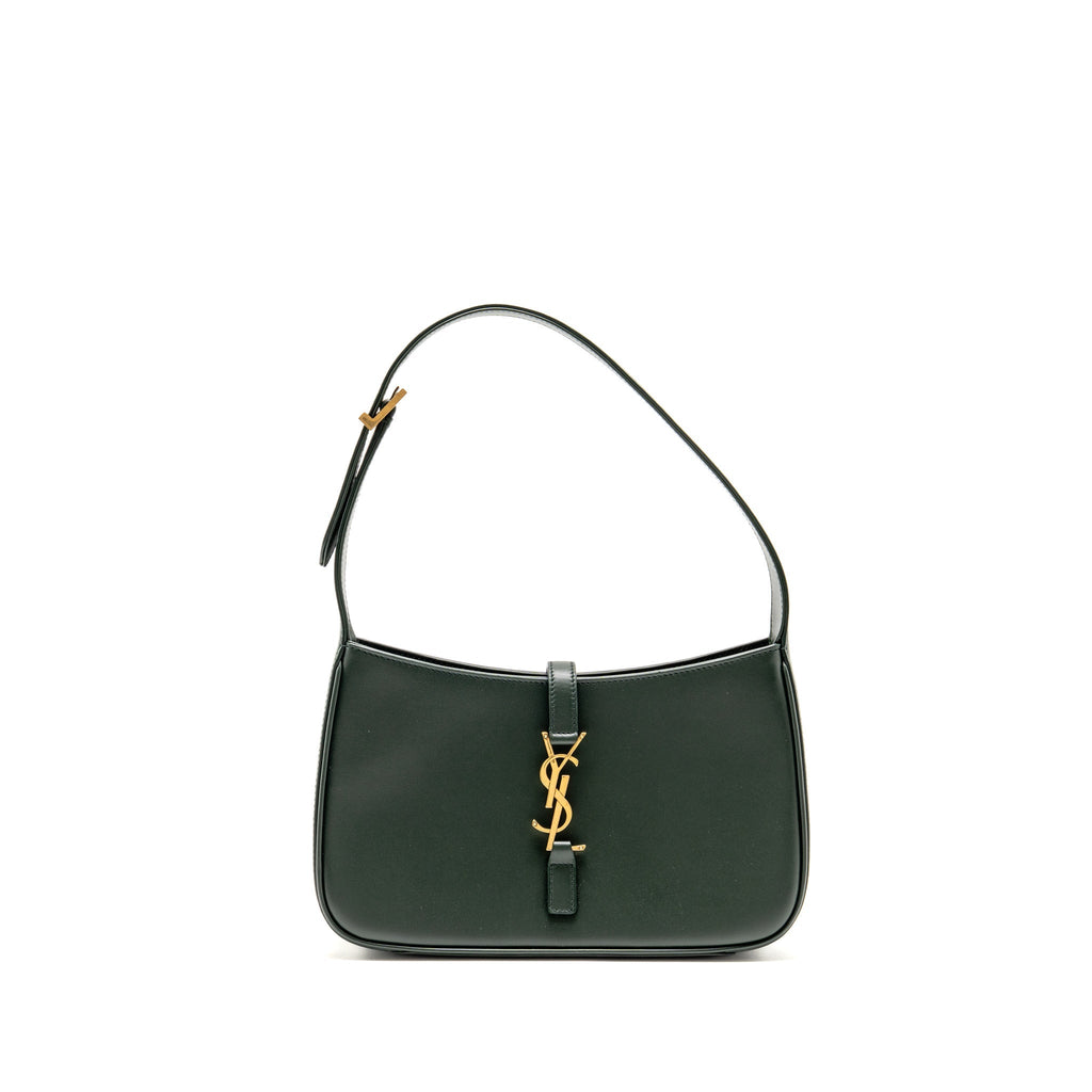Saint Laurent/YSL Le 5 a 7 Smooth Leather Dark Green GHW