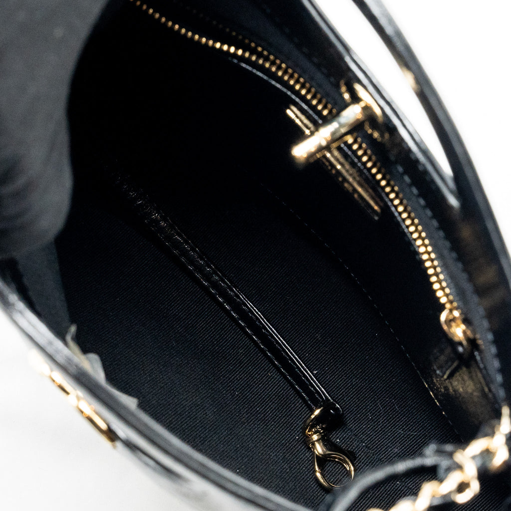 CHANEL MINI 31 BAG SHINY CALFSKIN BLACK LGHW (MICROCHIP)