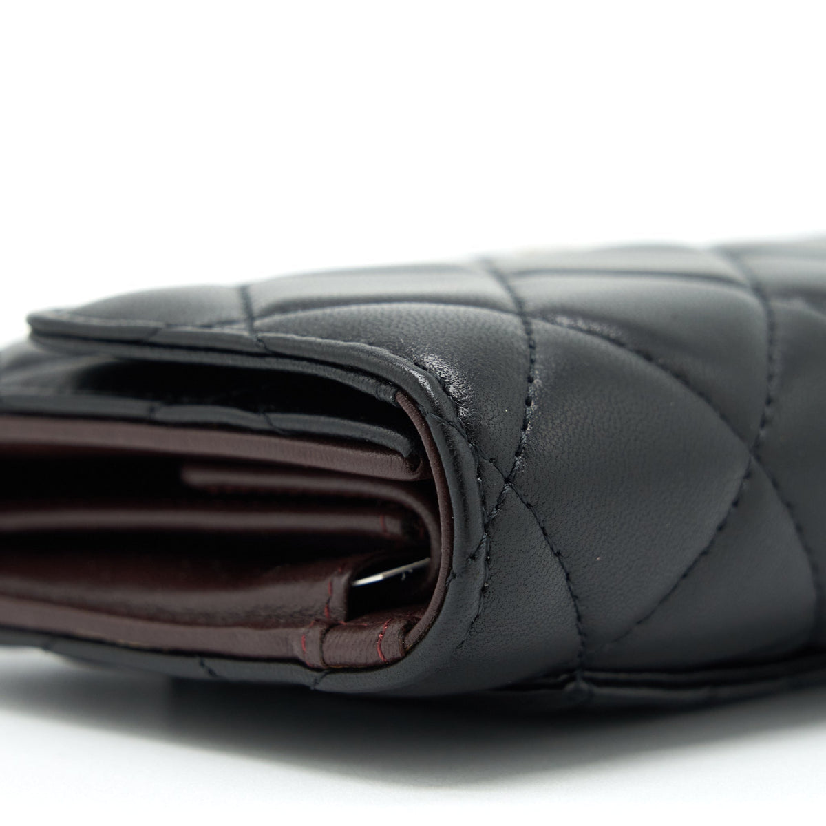 CHANEL CLASSIC LONG WALLET LAMBSKIN BLACK GHW