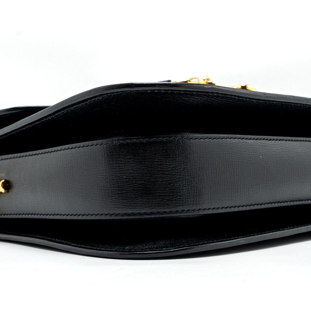 GUCCI HORSEBIT 1955 SHOULDER BAG LEATHER BLACK GHW
