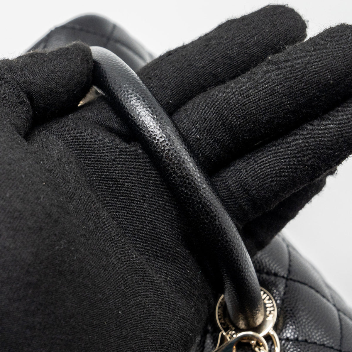 CHANEL SMALL COCO HANDLE CAVIAR BLACK LGHW