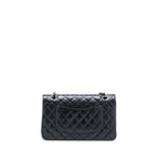 CHANEL MEDIUM CLASSIC DOUBLE FLAP BAG LAMBSKIN BLACK SHW
