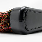 CHANEL SMALL GABRIELLE HOBO BAG SEQUIN/SHINY CALFSKIN ORANGE/BLACK MULTICOLOUR HARDWARE