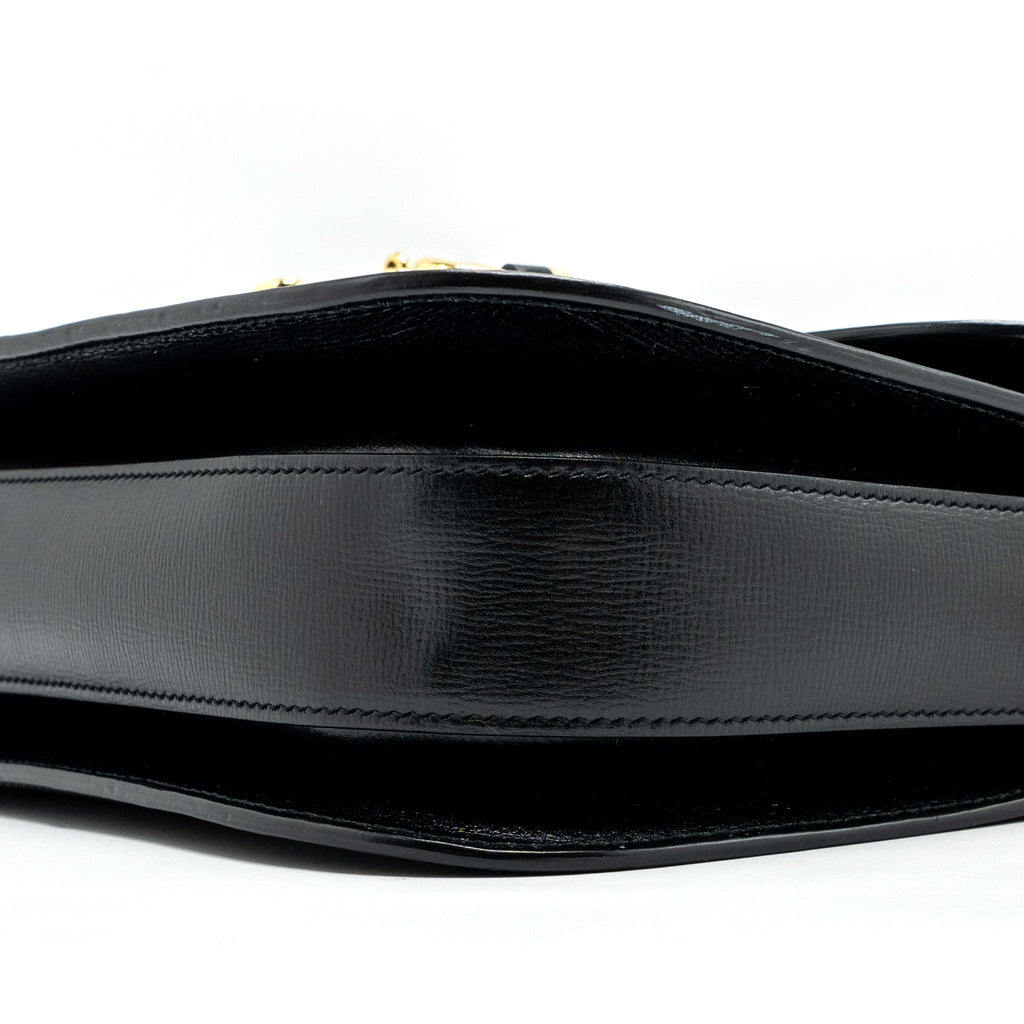 GUCCI HORSEBIT 1955 SHOULDER BAG LEATHER BLACK GHW