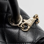 CHANEL SMALL COCO HANDLE CAVIAR BLACK LGHW