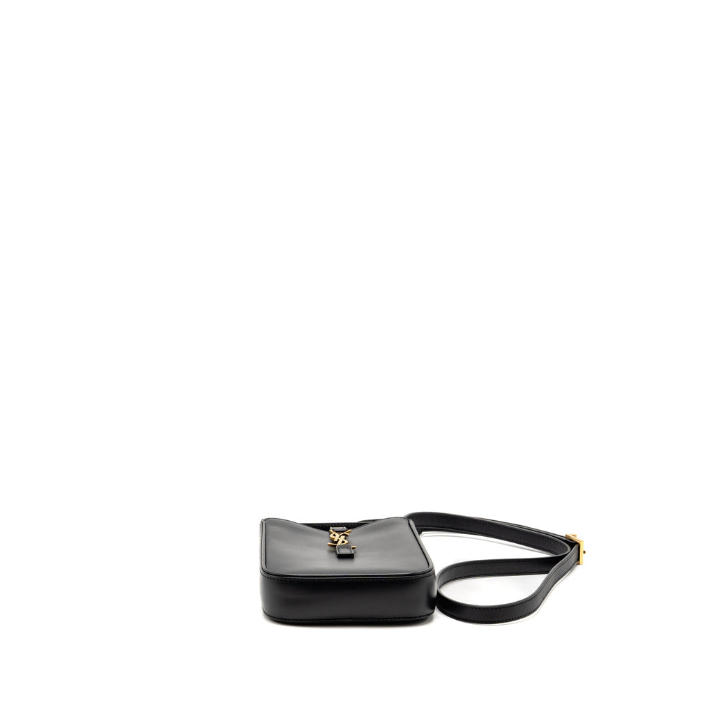 Saint Laurent/YSL Mini Le 5 a 7 Vertical Pouch Smooth Leather Black GHW