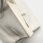 HERMES SHOULDER BIRKIN CLEMENCE BLANC SHW