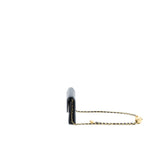 CHANEL PEARL CRUSH MINI FLAP BELT BAG LAMBSKIN BLACK BRUSHED GHW