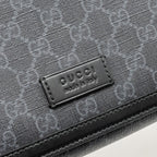 GUCCI MESSENGER BAG GG SUPREME CANVAS BLACK MULTICOLOUR STRAP SHW