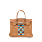 HERMES BIRKIN 30 TRESSAGE SWIFT/EPSOM GOLD/BLEU INDIGO/BLEU NORD SHW