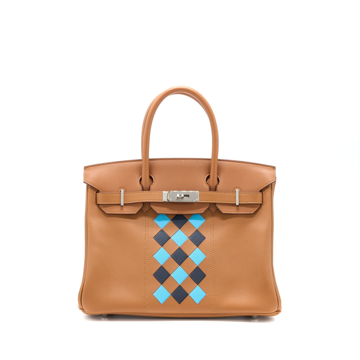 HERMES BIRKIN 30 TRESSAGE SWIFT/EPSOM GOLD/BLEU INDIGO/BLEU NORD SHW