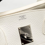 HERMES SHOULDER BIRKIN CLEMENCE BLANC SHW