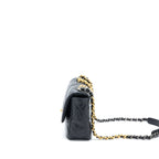 CHANEL SMALL 19 BAG LAMBSKIN BLACK MULTICOLOUR HARDWARE