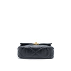 CHANEL SMALL 19 BAG LAMBSKIN BLACK MULTICOLOUR HARDWARE