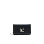 LOUIS VUITTON TWIST WALLET ON CHAIN BLACK SHW EPI LEATHER