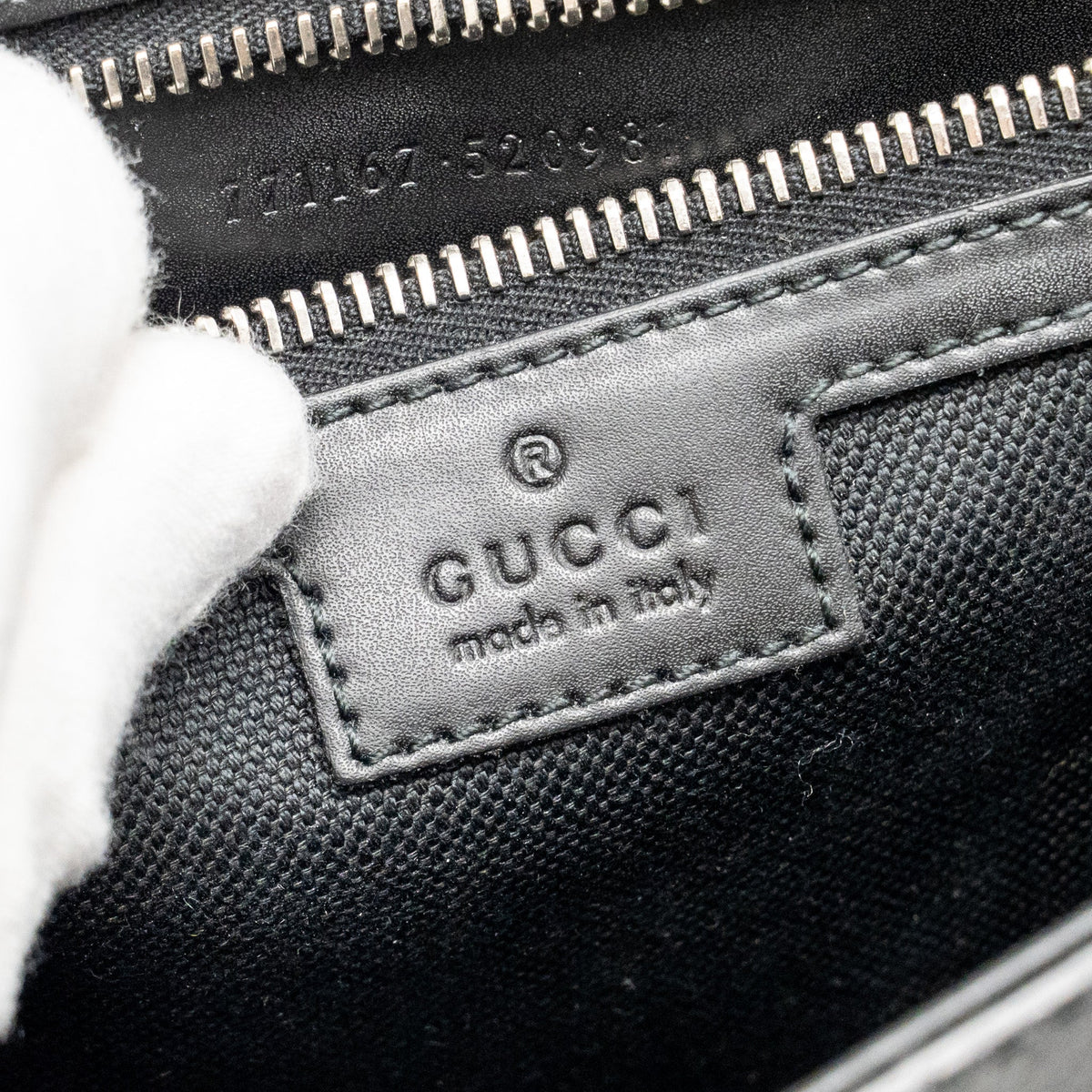 GUCCI MESSENGER BAG GG SUPREME CANVAS BLACK MULTICOLOUR STRAP SHW