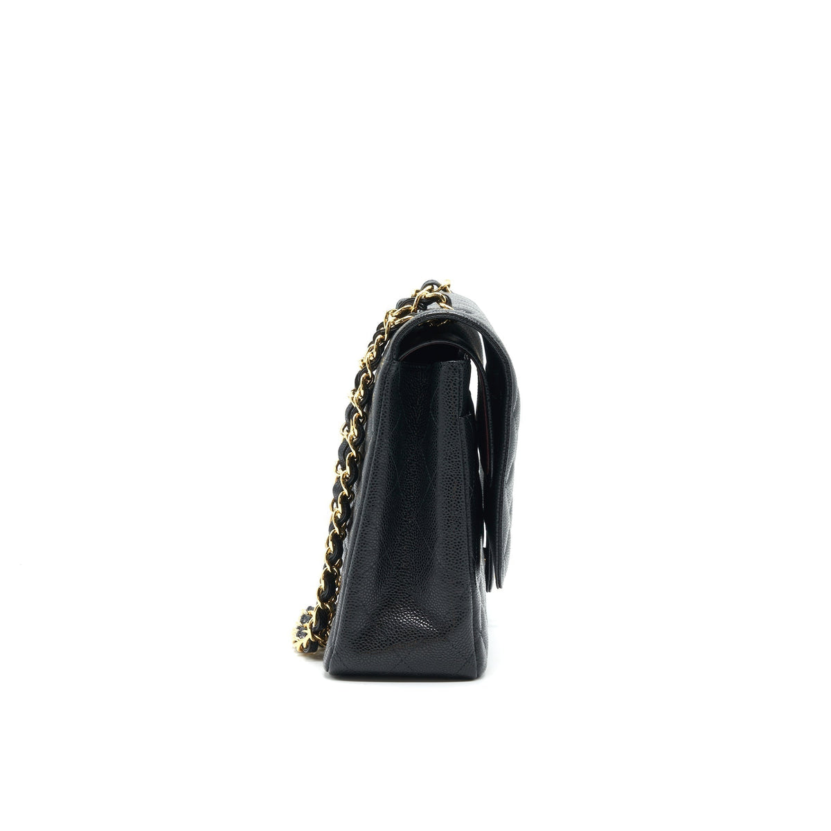 CHANEL MAXI CLASSIC DOUBLE FLAP BLACK CAVIAR GHW