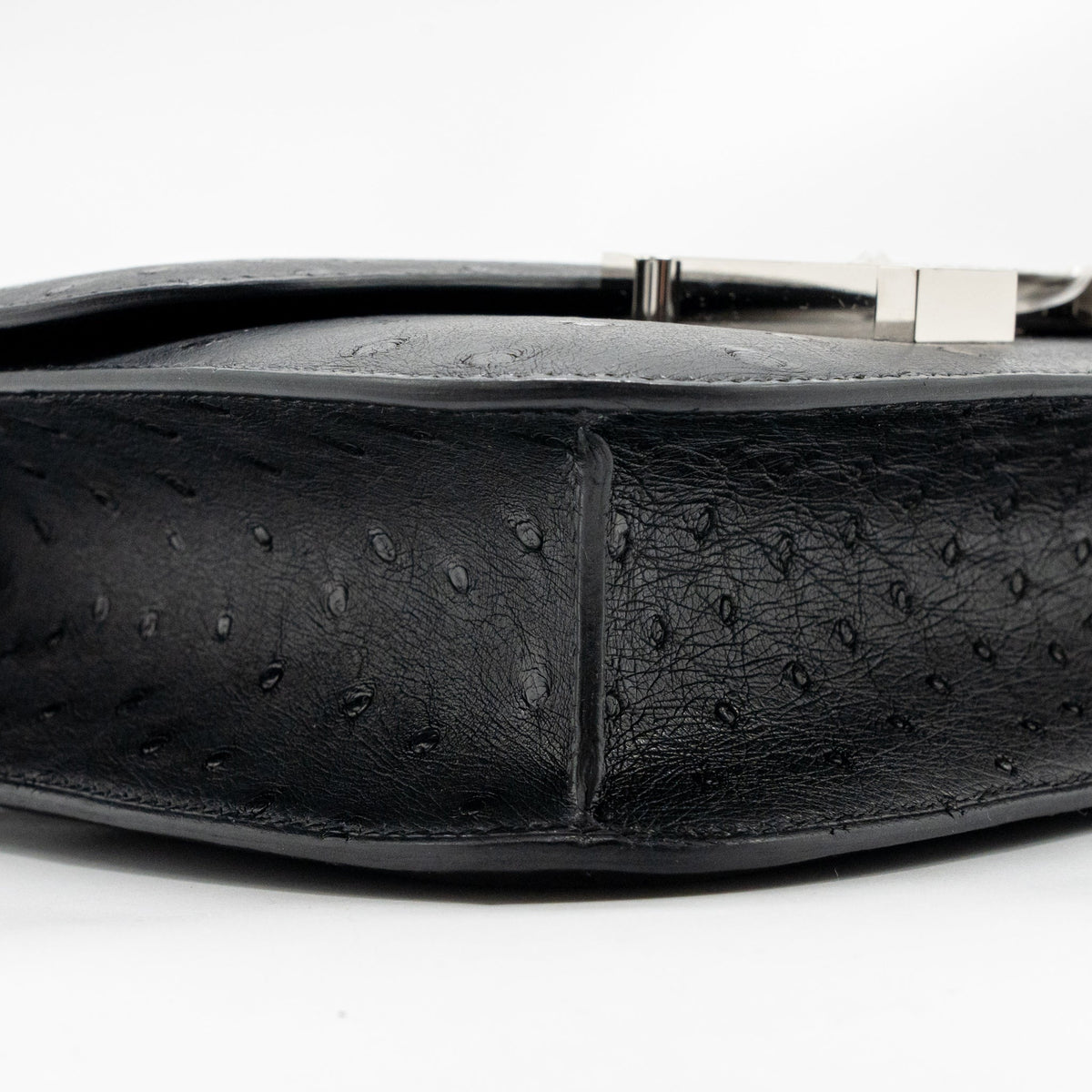 HERMES CONSTANCE 24 OSTRICH BLACK SHW