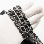 CHANEL SMALL CLASSIC DOUBLE FLAP BAG CAVIAR BLACK SHW (MICROCHIP)