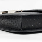 HERMES CONSTANCE 24 OSTRICH BLACK SHW
