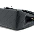 CHANEL 22C MINI SQUARE FLAP BAG LAMBSKIN BLACK LGHW(MICROCHIP)