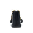 CHANEL GRANT SHOPPING TOTE BAG GST BLACK CAVIAR GHW