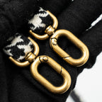 BALENCIAGA HOURGLASS S WOOL HOUNDSTOOTH BLACK/WHITE GHW