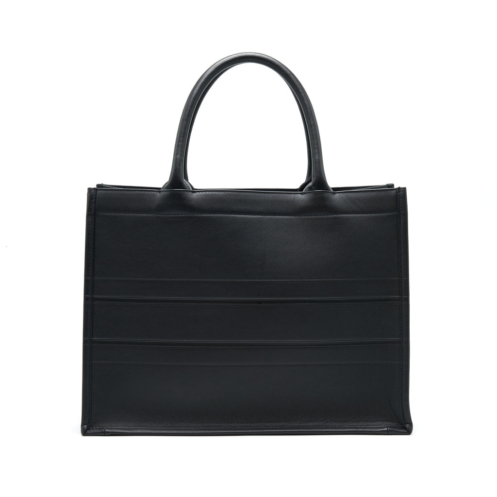 DIOR SMALL LEATHER BOOK TOTE SO BLACK
