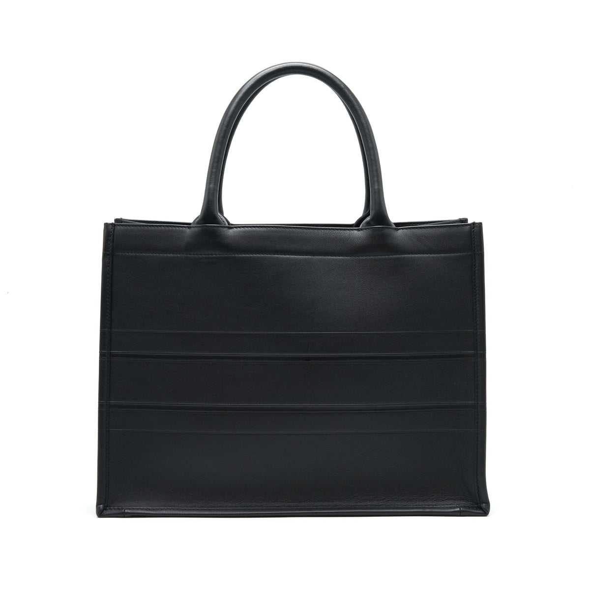 DIOR SMALL LEATHER BOOK TOTE SO BLACK