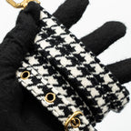 BALENCIAGA HOURGLASS S WOOL HOUNDSTOOTH BLACK/WHITE GHW