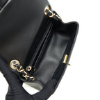 CHANEL 22C MINI SQUARE FLAP BAG LAMBSKIN BLACK LGHW(MICROCHIP)