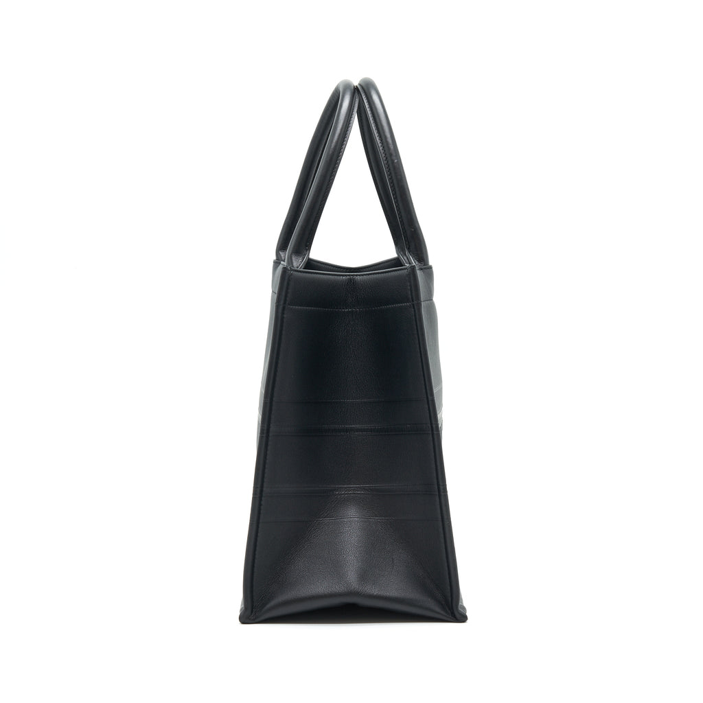 DIOR SMALL LEATHER BOOK TOTE SO BLACK