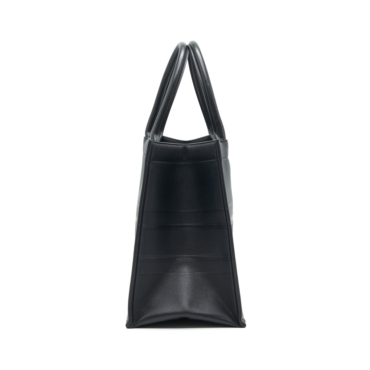DIOR SMALL LEATHER BOOK TOTE SO BLACK