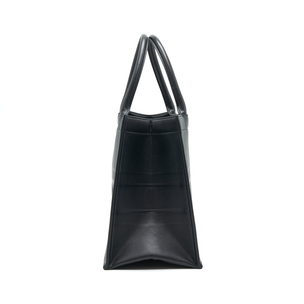 DIOR SMALL LEATHER BOOK TOTE SO BLACK