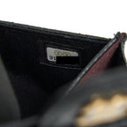 CHANEL CLASSIC MINI FLAP CARD HOLDER CAVIAR BLACK LGHW