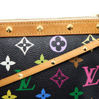 LOUIS VUITTON VINTAGE POCHETTE ACCESSORIES MULTICOLOUR MONOGRAM CANVAS BLACK GHW