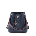 LOUIS VUITTON LOCKME BUCKET BAG NAVY/RED WITH AN EXTRA BAG CHARM SHW