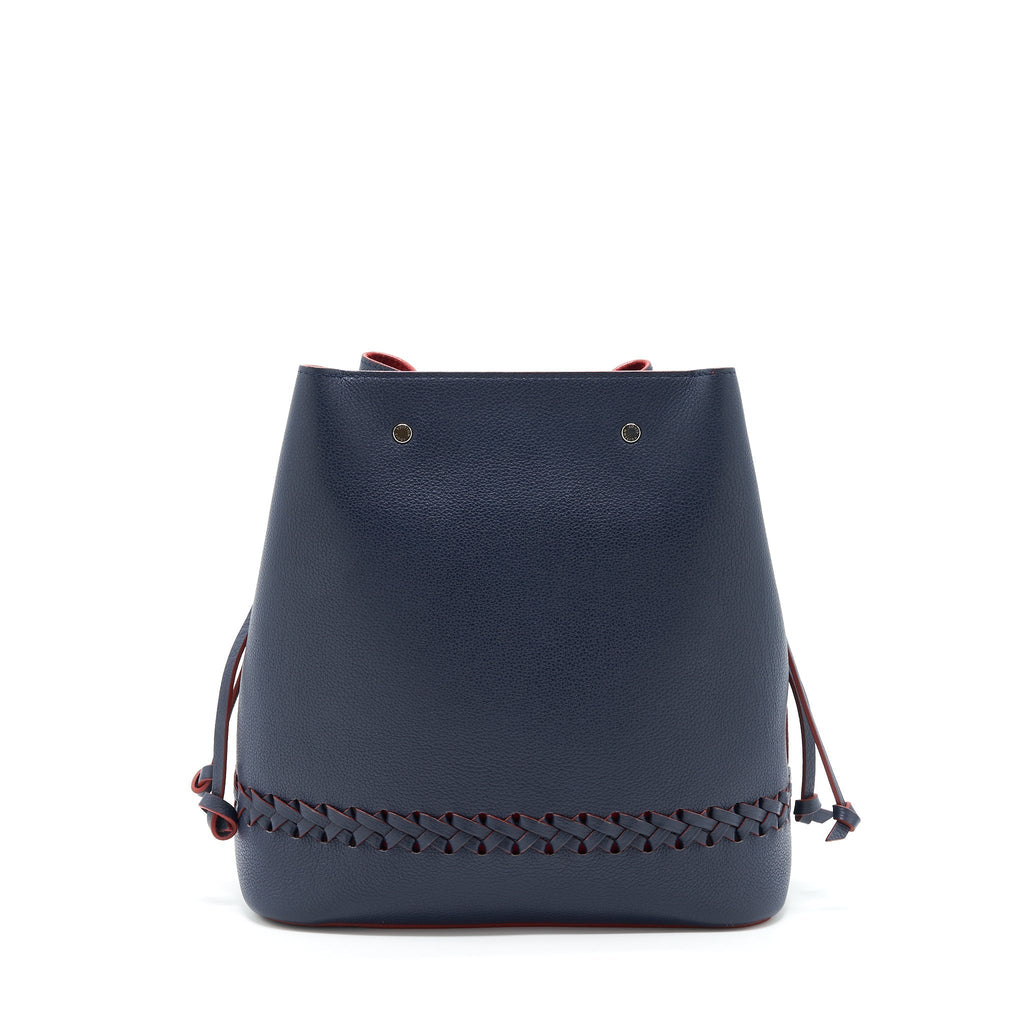 LOUIS VUITTON LOCKME BUCKET BAG NAVY/RED WITH AN EXTRA BAG CHARM SHW