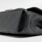 CHANEL MEDIUM CLASSIC DOUBLE FLAP BAG CAVIAR BLACK GHW